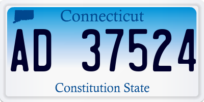 CT license plate AD37524