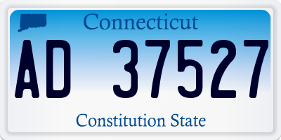 CT license plate AD37527