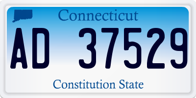 CT license plate AD37529