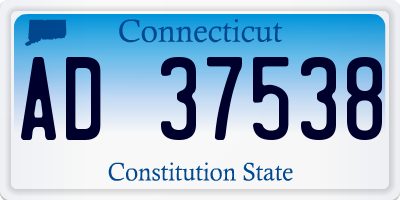 CT license plate AD37538