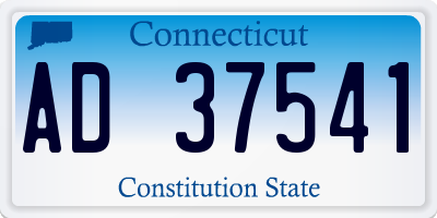 CT license plate AD37541
