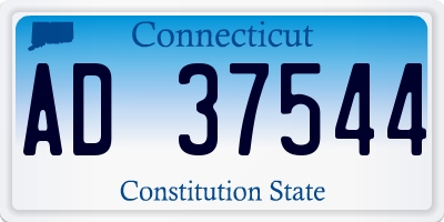 CT license plate AD37544