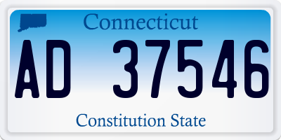 CT license plate AD37546