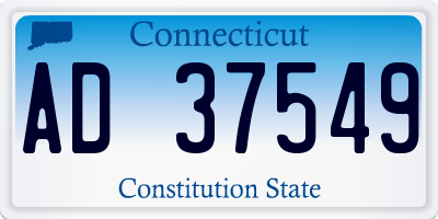 CT license plate AD37549