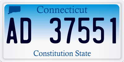 CT license plate AD37551