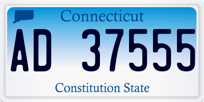 CT license plate AD37555