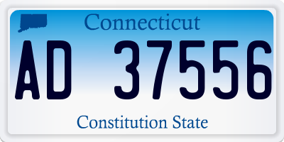CT license plate AD37556