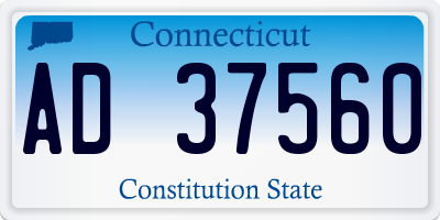 CT license plate AD37560