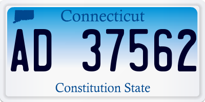 CT license plate AD37562