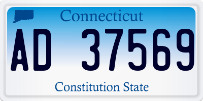 CT license plate AD37569