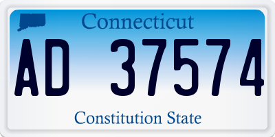 CT license plate AD37574