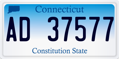 CT license plate AD37577