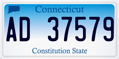 CT license plate AD37579