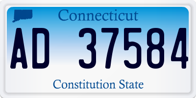CT license plate AD37584