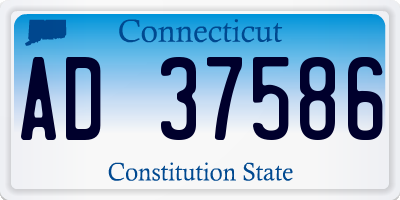 CT license plate AD37586