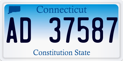 CT license plate AD37587