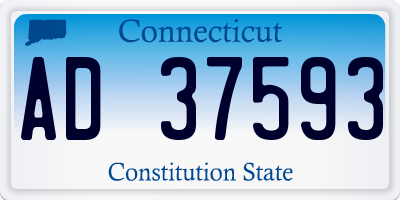 CT license plate AD37593