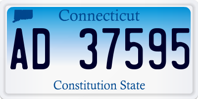 CT license plate AD37595