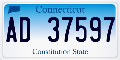 CT license plate AD37597