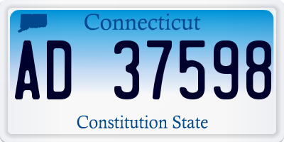 CT license plate AD37598