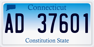 CT license plate AD37601