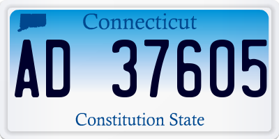 CT license plate AD37605