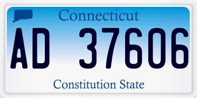 CT license plate AD37606