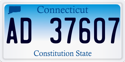 CT license plate AD37607