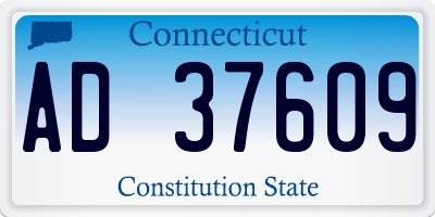 CT license plate AD37609