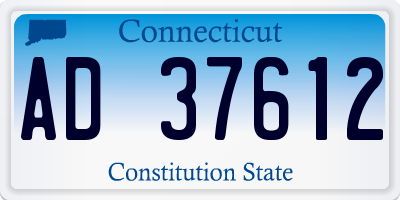 CT license plate AD37612