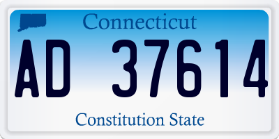 CT license plate AD37614