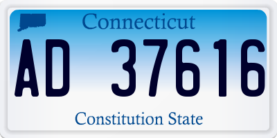 CT license plate AD37616
