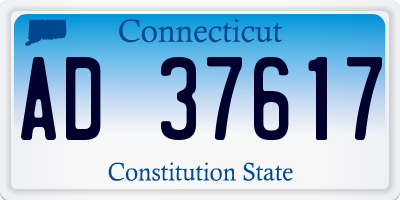 CT license plate AD37617