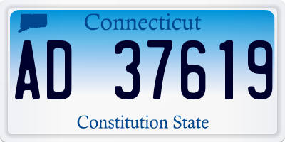 CT license plate AD37619