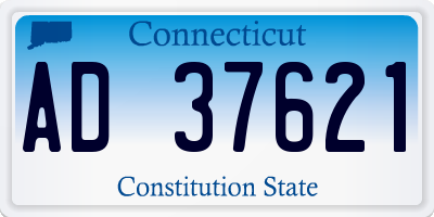CT license plate AD37621