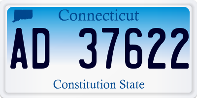 CT license plate AD37622