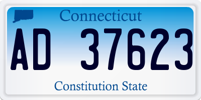 CT license plate AD37623