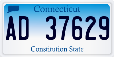 CT license plate AD37629
