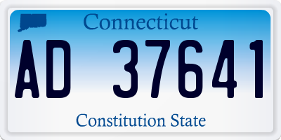 CT license plate AD37641