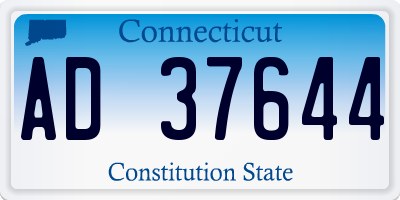 CT license plate AD37644
