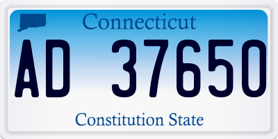 CT license plate AD37650