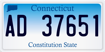 CT license plate AD37651