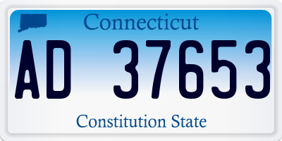 CT license plate AD37653