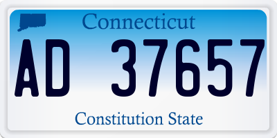 CT license plate AD37657