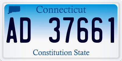 CT license plate AD37661