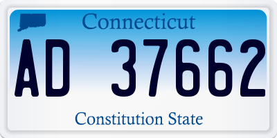 CT license plate AD37662
