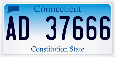 CT license plate AD37666