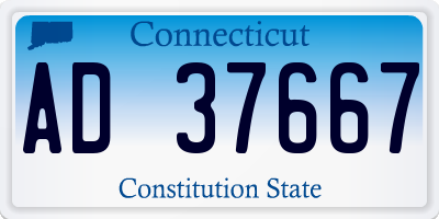CT license plate AD37667