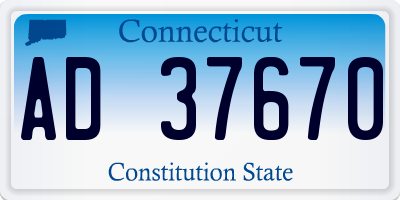 CT license plate AD37670