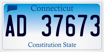 CT license plate AD37673